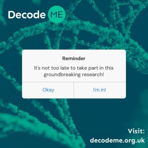 #DecodeME DNA study – the final push!